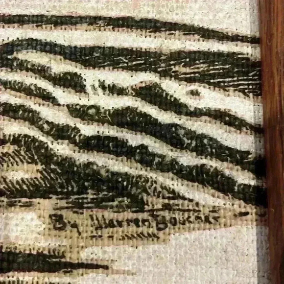 Vintage KayDee 100% pure linen handprints set of two - Picture 6 of 9